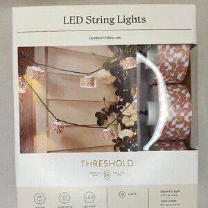 Threshold, LED String Lights, Outdoor/Indoor Plug in, 10 Ligts, Warm White, 9FT